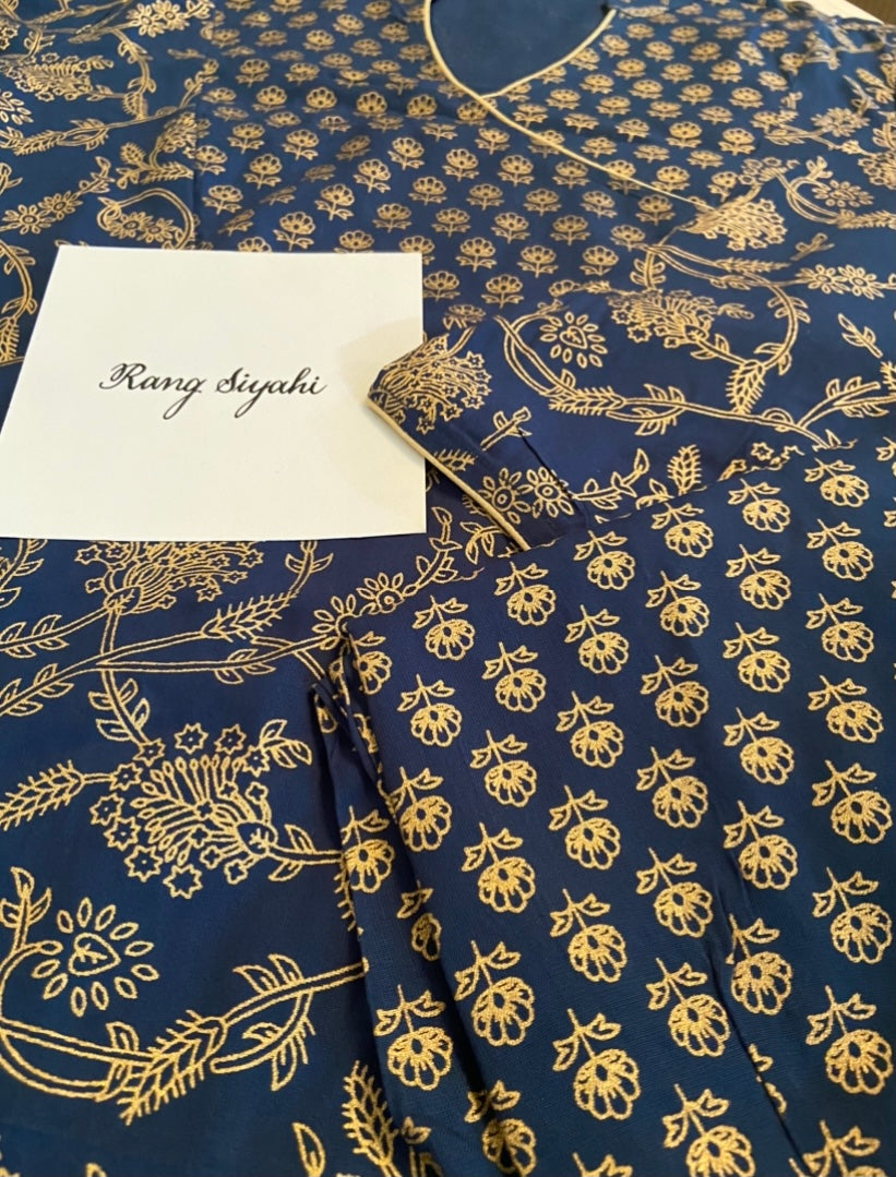 A mesmerising hand block printed kurta set done in Cotton | Mulmul.Mulmul And More. Priyanka Bhambry. Indyasoul by Rangsiyahi