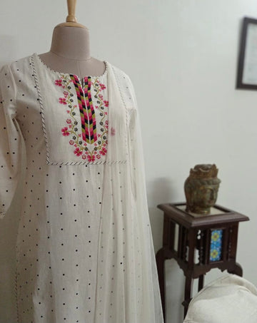 Shop mulmul dupatta cotton suits online shopping- Shalvi – ShalviFashion