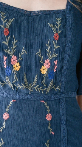 Mulmul Western Wear | Folklore with Flowers Day Dress